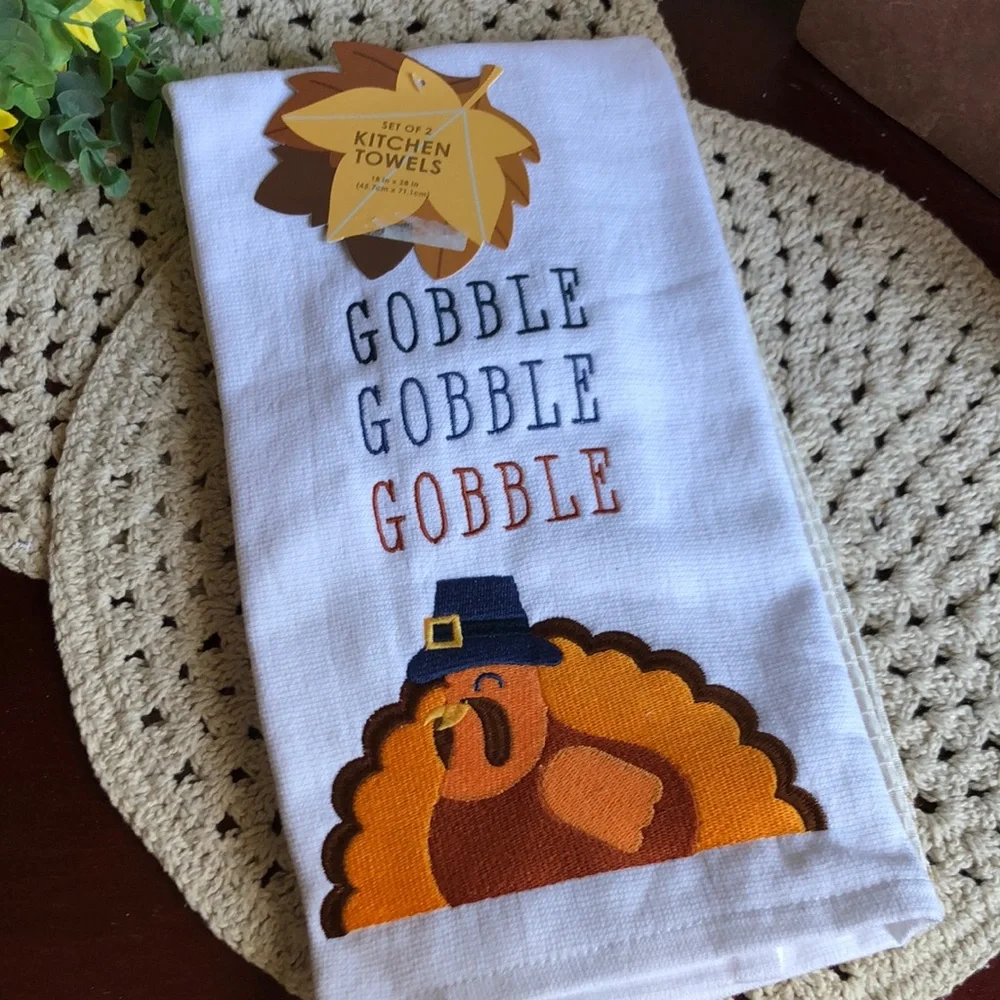 Thanksgiving Turkey Kitchen Towels s/2